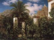 Garden of an Inn,Capri Lord Frederic Leighton